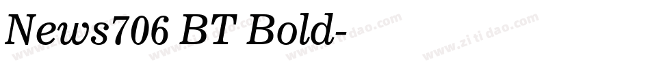 News706 BT Bold字体转换